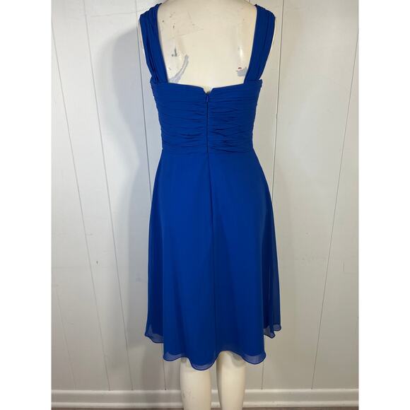 Bill Levkoff Bridesmaid Dress 155 Prom Wedding Short Gown Chiffon Sleeveless 8 - Picture 4 of 7